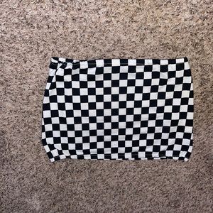 checkerboard tube top